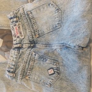 Vintage acid washed jeans No Excuses Collectors Series bow ankle with zippers